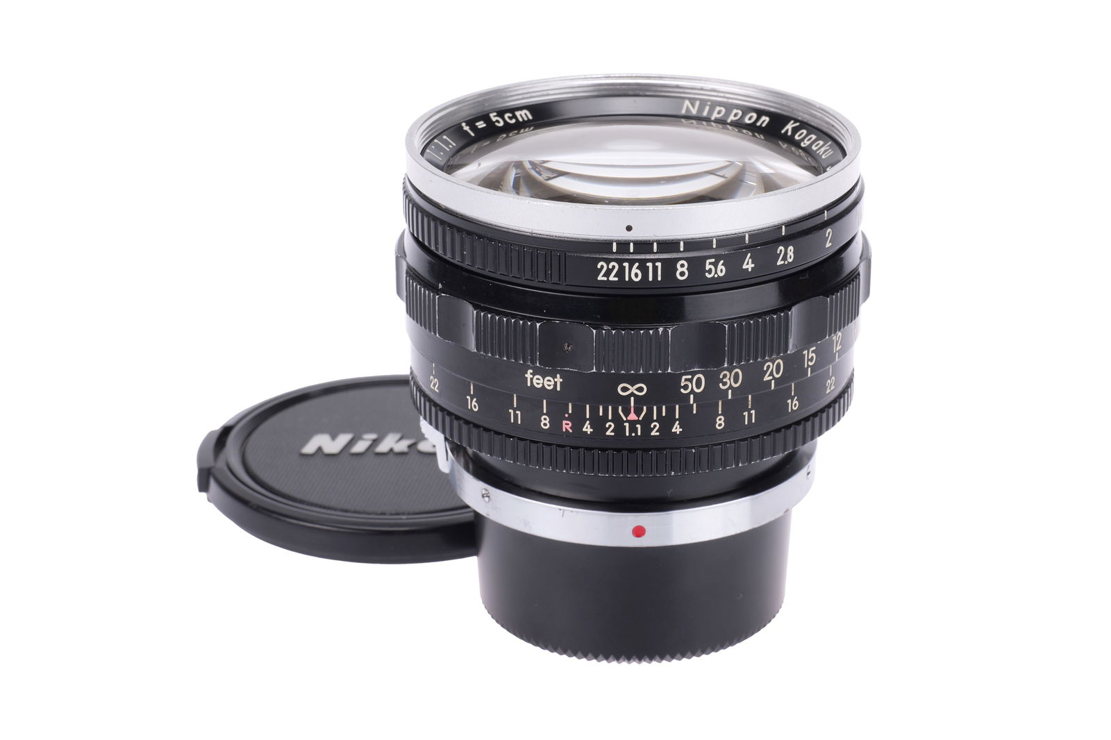 A Nikon Nikkor-N f/1.1 50mm Lens,: Nikon RF mount, black, serial no. 140901, body, F-G, elements, P-F/G, heavy separation to middle group and light cleaning marks to front and rear, complete with maker's caps Note: A 5% import VAT appl