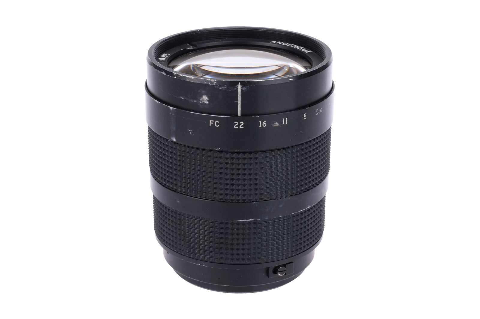 A P. Angenieux TV M2 f/0.95 50mm Lens,: Cine C mount, black, serial no. 1496277, body, G, elements, F-G, some marks to the front element and internal fungus to rear group Note: A 5% import VAT applies to this lot for UK bidders only. Intern