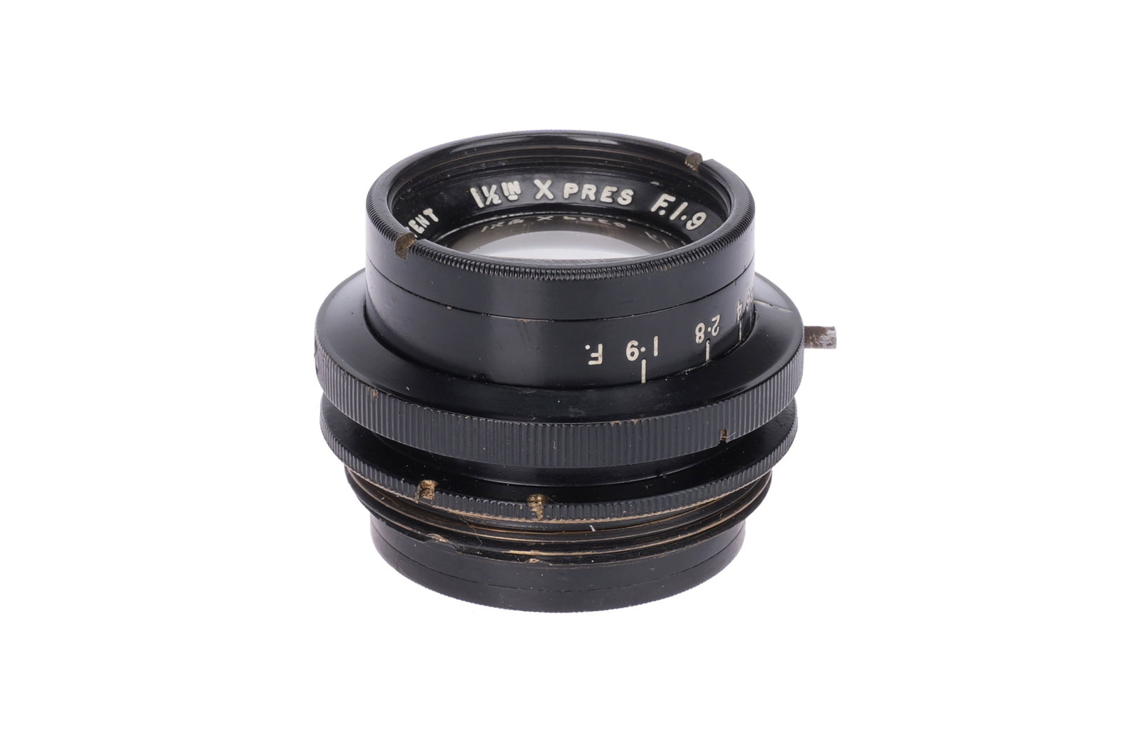 A Ross Xpres f/1.9 1½" Lens,: black, serial no. 144626, body, VG, elements, G-VG, some very light cleaning marks and two tiny chips to the perimeter of the rear element