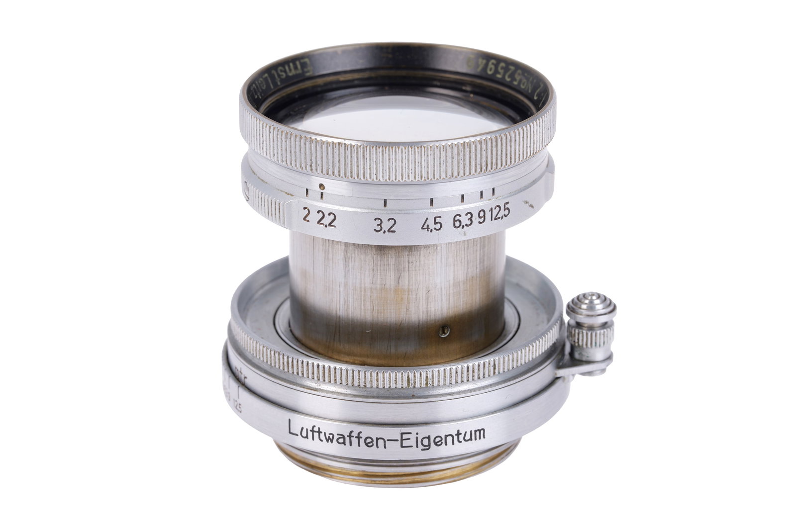 A Leitz Summitar f/2 50mm 'Luftwaffen-Eigentum' Lens, (1 of 7)