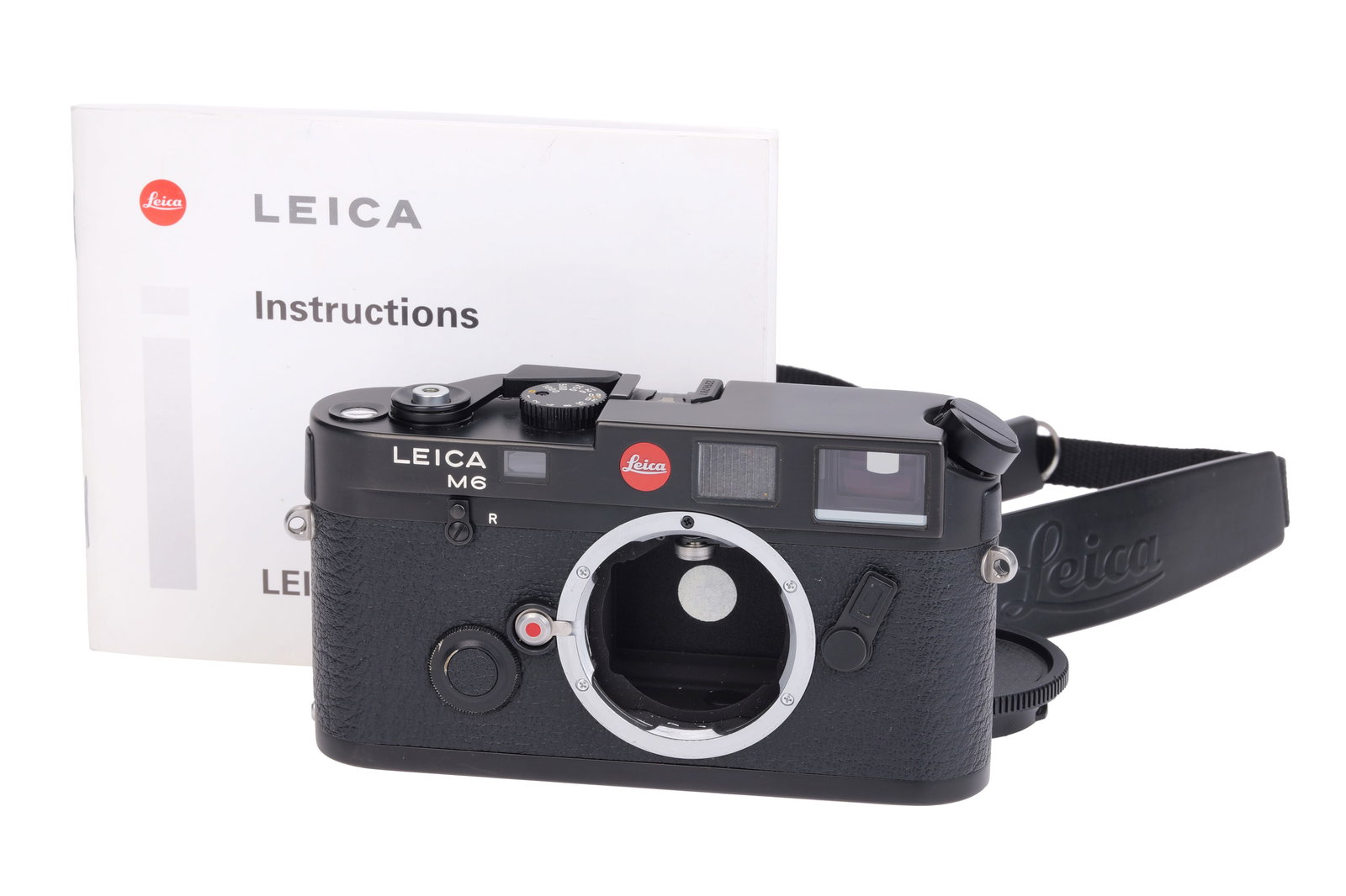 A Leica M6 Rangefinder Camera Body,: 1996, black, serial no. 2296781, body, VG, shutter working