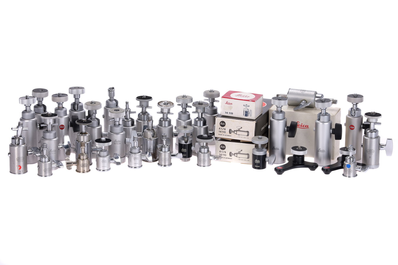 A Large Colection of Leica Tripod Heads, (1 of 1)