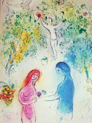 Marc Chagall - Daphnis and Chloe“After”: Â•Artist: Marc ChagallÂ•Title: Daphins and ChloeÂ•Year: 1977Â•Dimensions: 10in. by 13inÂ•Edition: From the rare limited editionÂ•Publisher: The Limited Editions Club INC.Â•Suite: 