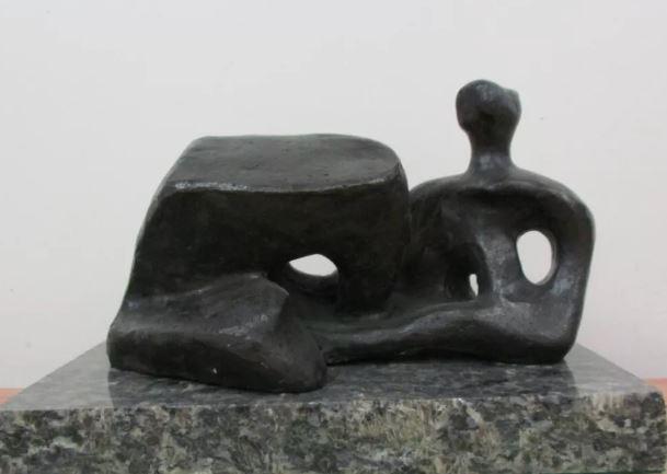 Bronze Sculpture Reclining Figure Dressed by Henry (1 of 2)