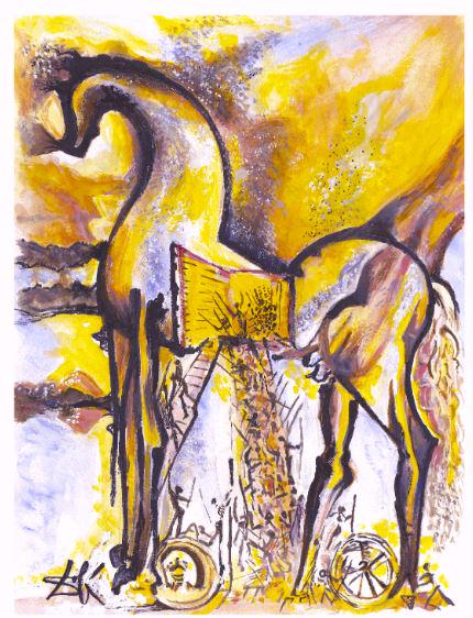 For Auction Salvador Dali Signed Hand Numbered Ltd Ed Trojan