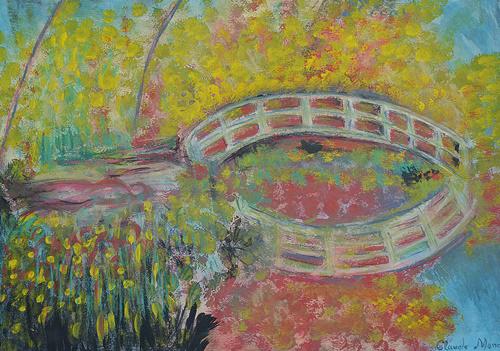 Claude Monet - The Pond Of Ninfeas: •Artist: Claude Monet•Title: The Pond Of Ninfeas•Dimensions: 20x14 Inches•Medium: Pastel On Paper•Condition: Excellent“In the style of”"In the style of" works are works by an unknown cre