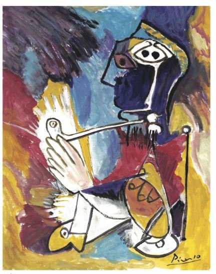 Pablo Picasso “After” "Man with Pipe" Litho (1 of 1)