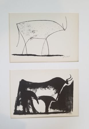 PICASSO- BULL: Artist PABLO PICASSO AfterDimensions Each picture is 5x8 inches x (2)Medium LITHOGRAPHCondition ExcellentLimited Edition After Means that it is a copy of the artist’s work. For Example, Old Masters 