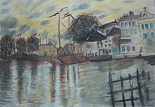 Camille Pissarro - Untitled: Artist: Camille PissarroTitle: UntitledDimensions: 20x14 InchesMedium: Pastel On PaperCondition: Excellent?In the style of?"In the style of" works are works by an unknown creator whose style is strong