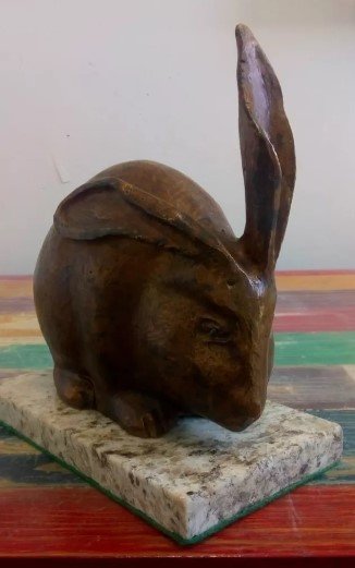 Bronze Sculpture Rabbit By Antoine Louis Barye (1 of 1)