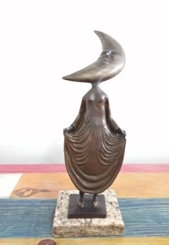 Bronze Sculpture Luna With Dress By Sergio Bustamante (1 of 1)