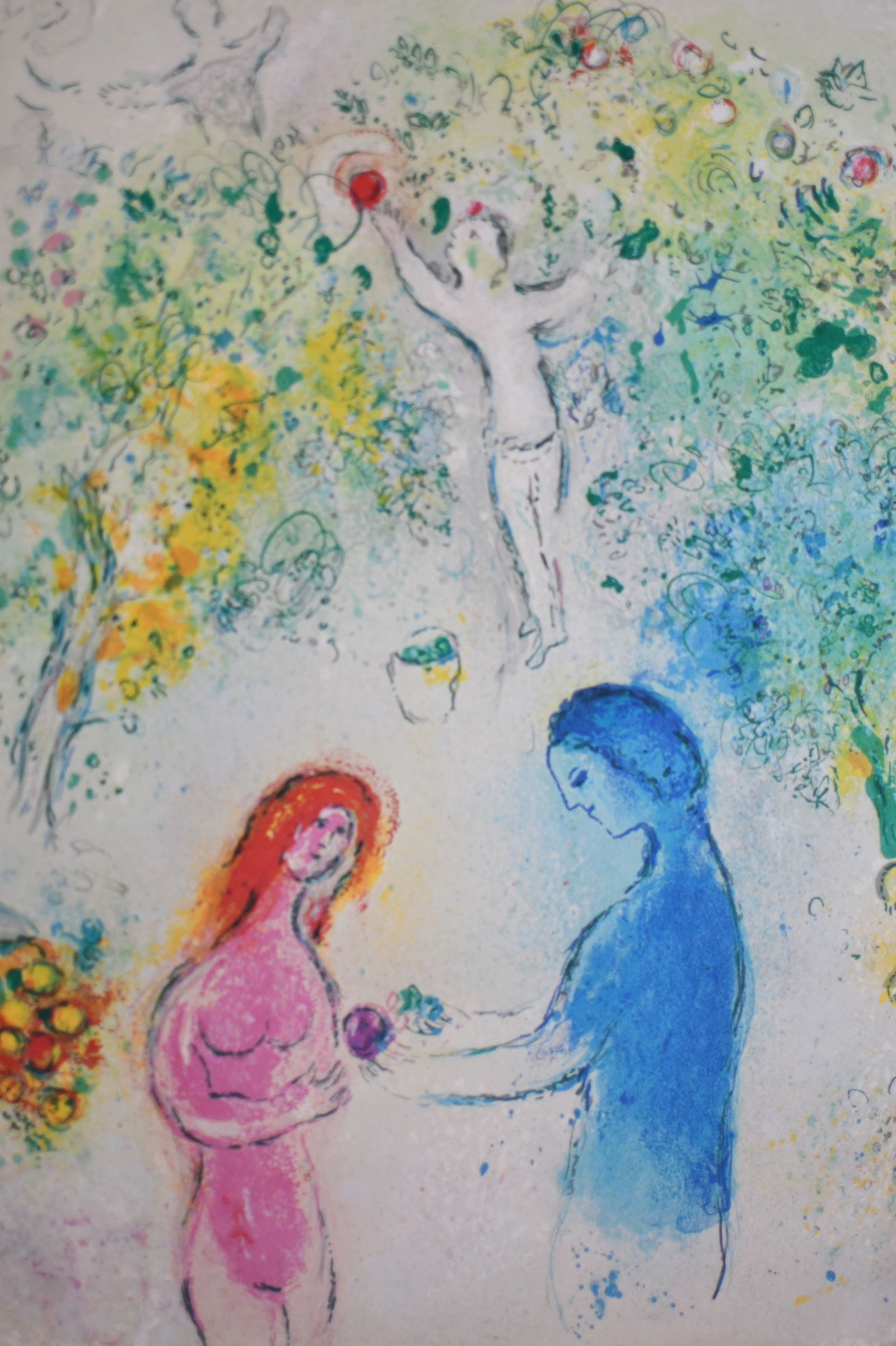 Marc Chagall - Daphnis and Chloe ?After?: Artist: Marc ChagallTitle: Daphins and ChloeYear: 1977Dimensions: 10in. by 13inEdition: From the rare limited editionPublisher: The Limited Editions Club INC.Suite: Daphins and ChloeMedium: Lithograph