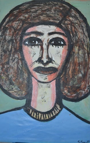 Georges Rouault - Ms. Dianne: Artist: Georges RouaultTitle: Ms. DianneDimensions: 18 1/2 x 12 1/2 InchesMedium: Oil On PaperCondition: Excellent?In the style of?"In the style of" works are works by an unknown creator whose style i
