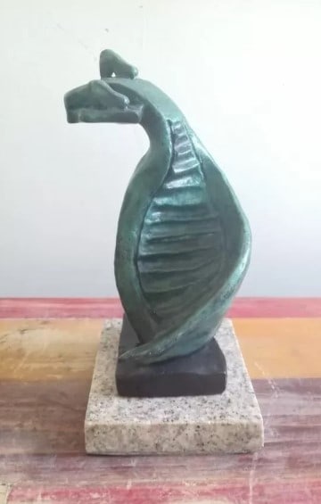 Green Bronze Sculpture By Salvador Dali (1 of 1)