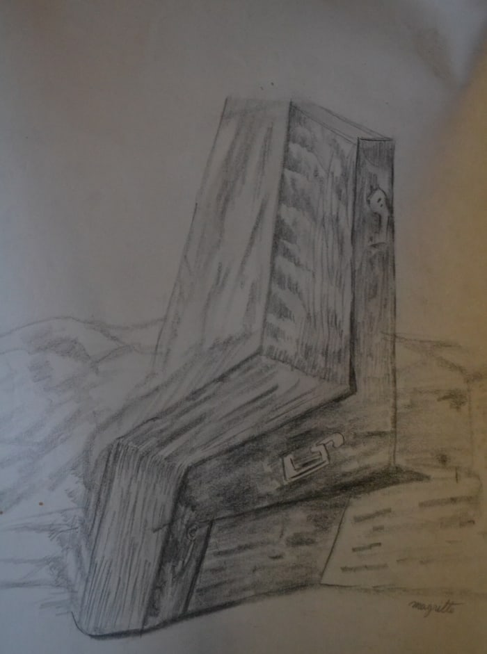 Rene Magritte - The Life: Artist: Rene MagritteTitle: The LifeDimensions: 17.5X13.5 InchesMedium: Pencil On PaperCondition: Excellent?In the style of?"In the style of" works are works by an unknown creator whose style is