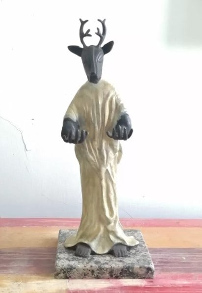 Bronze Sculpture Homme By Leonora Carrington: Old Recast This sculpture is in perfect condition.DESCRIPTION OF THE ARTICLE:TITLE: ?HOMME?AUTHOR: LEONORA CARRINGTONMATERIAL: BRONZEMEASUREMENTS WITHOUT BASE: HEIGHT 37 cm x WIDTH 14 cm x DEPTH 13