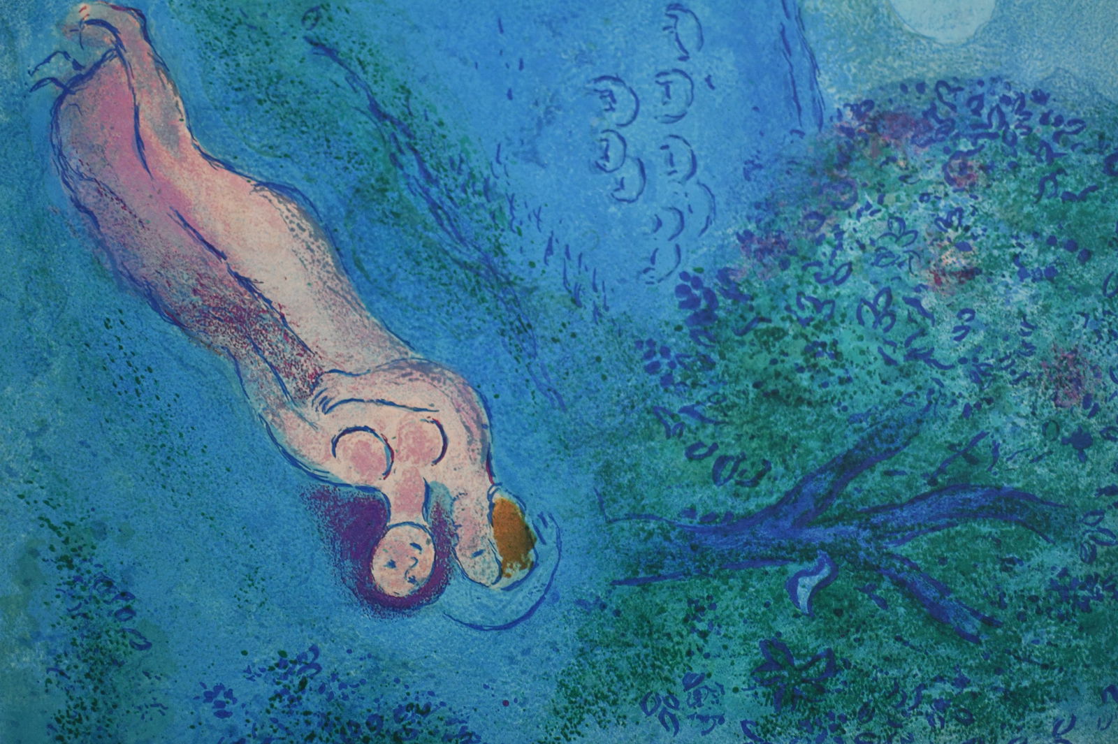 Chagall - The Lesson Of Philetas ?After?: Artist: Marc ChagallTitle: The Lesson Of PhiletasYear: 1977Dimensions: 10in. by 13inEdition: From the rare limited editionPublisher: The Limited Editions Club INC.Suite: Daphins and ChloeMedium: Litho