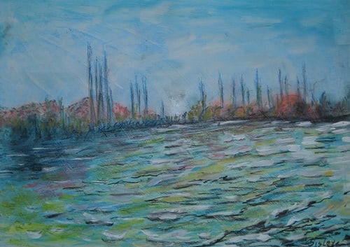 Alfred Sisley - The Loing Canal: Artist: Alfred SisleyTitle: The Loing CanalDimensions: 20x14 InchesMedium: Pastel On PaperCondition: Excellent?In the style of?"In the style of" works are works by an unknown creator whose style is