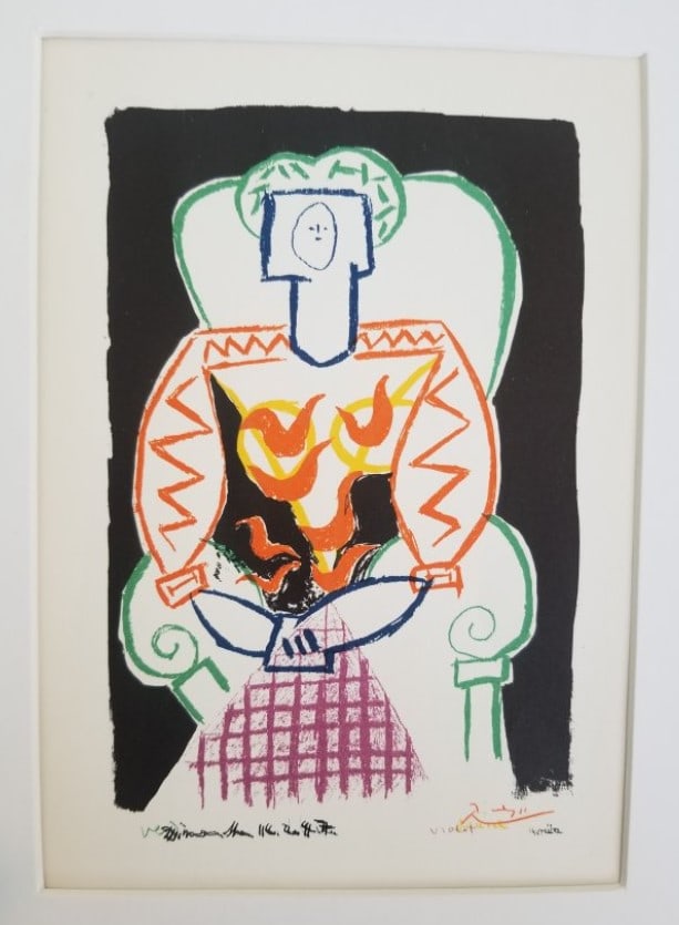 PICASSO- SEATED GIRL: Artist PABLO PICASSO AfterDimensions Each picture is 5x8 inches x (2)Medium LITHOGRAPHCondition ExcellentLimited Edition After Means that it is a copy of the artist?s work. For Example, Old Masters