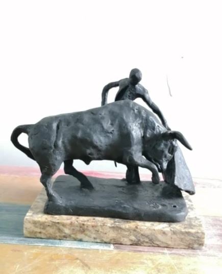 Bullfighter Bronze Sculpture By Humberto Peraza (1 of 1)
