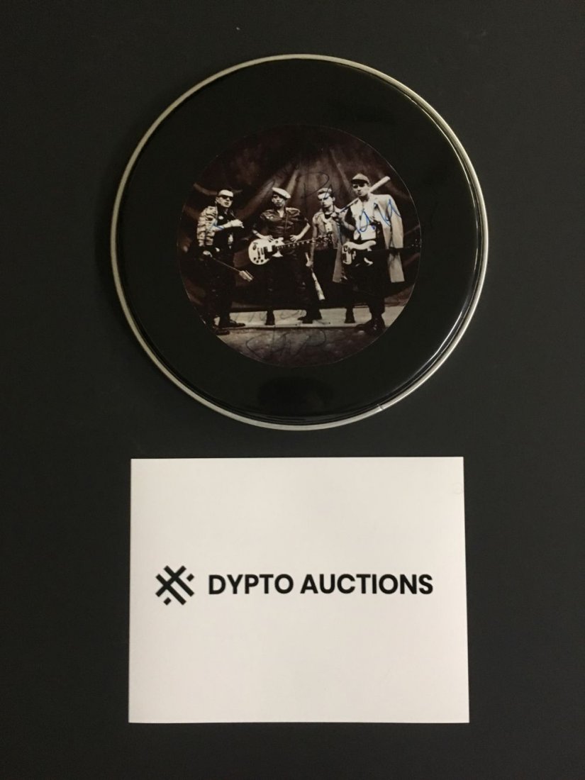 Autographed The Clash 12 inch Drumhead (1 of 2)