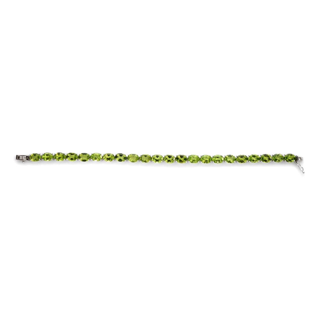 Genuine Peridot Sterling Silver  Bracelet (1 of 1)
