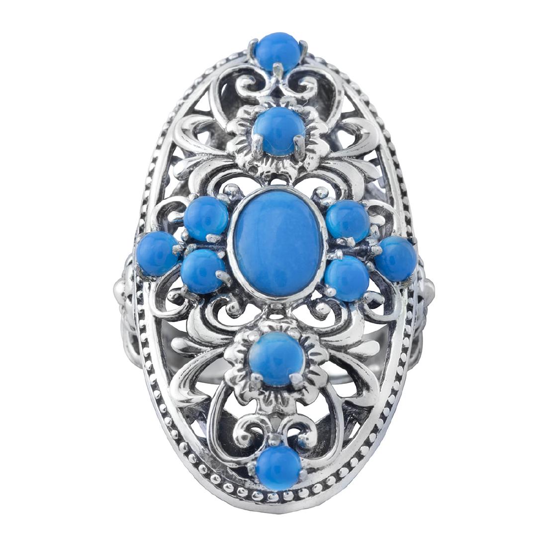 Sterling Silver Sleeping Beauty Turquoise  Ring (1 of 3)