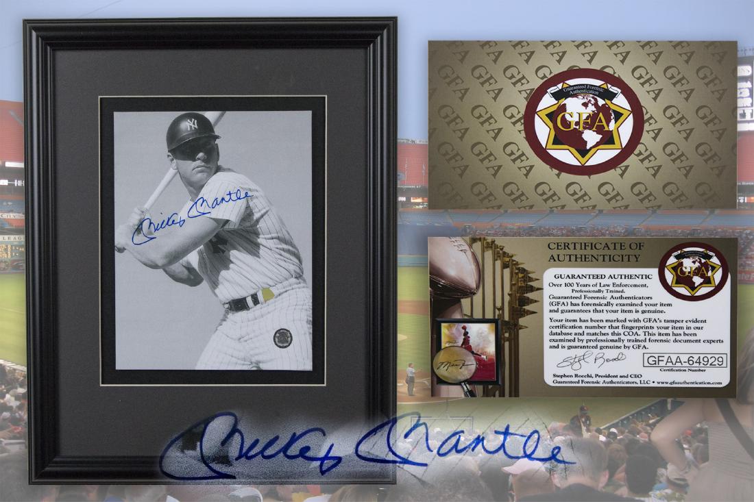 Mickey Mantle Yankees 13x16 autograph  GFA (1 of 1)