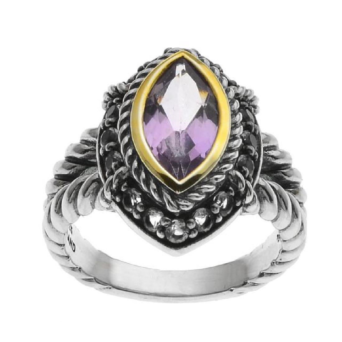 Sterling Silver Pink Amethyst & Topaz Ring-SZ 7 (1 of 1)