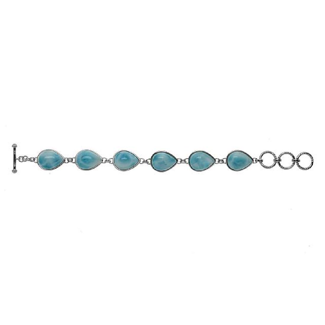 Sterling Silver Larimar Toggle Bracelet (1 of 1)