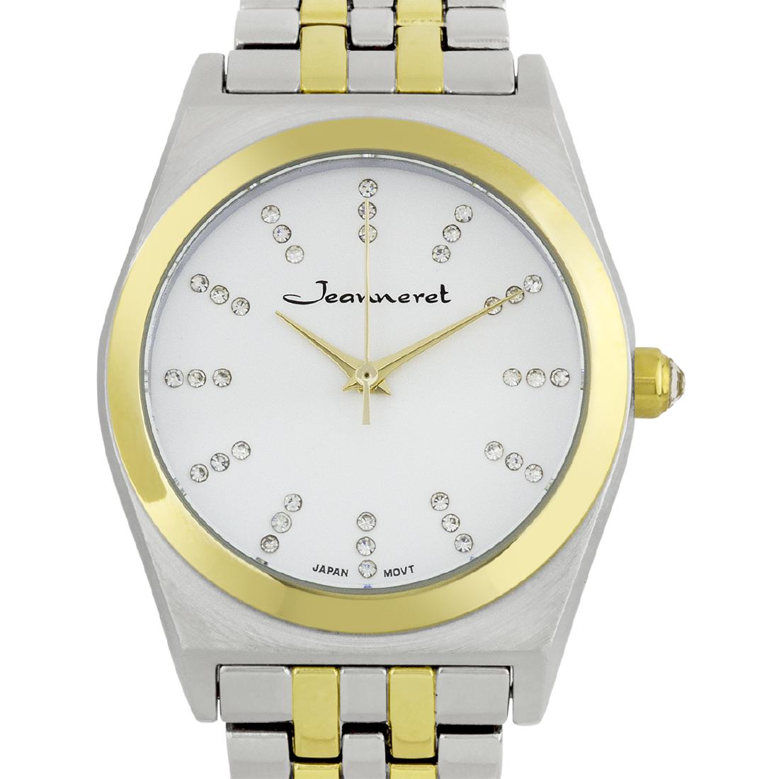 Jeanneret Causal Crystal Hour Indices Ladies Watch: The watch is simple, a classic design proven over the years, but with a twist. The beautiful Czech crystal Hour Indices are a perfect mix between subtle and too much. The 34mm case is also just the ri