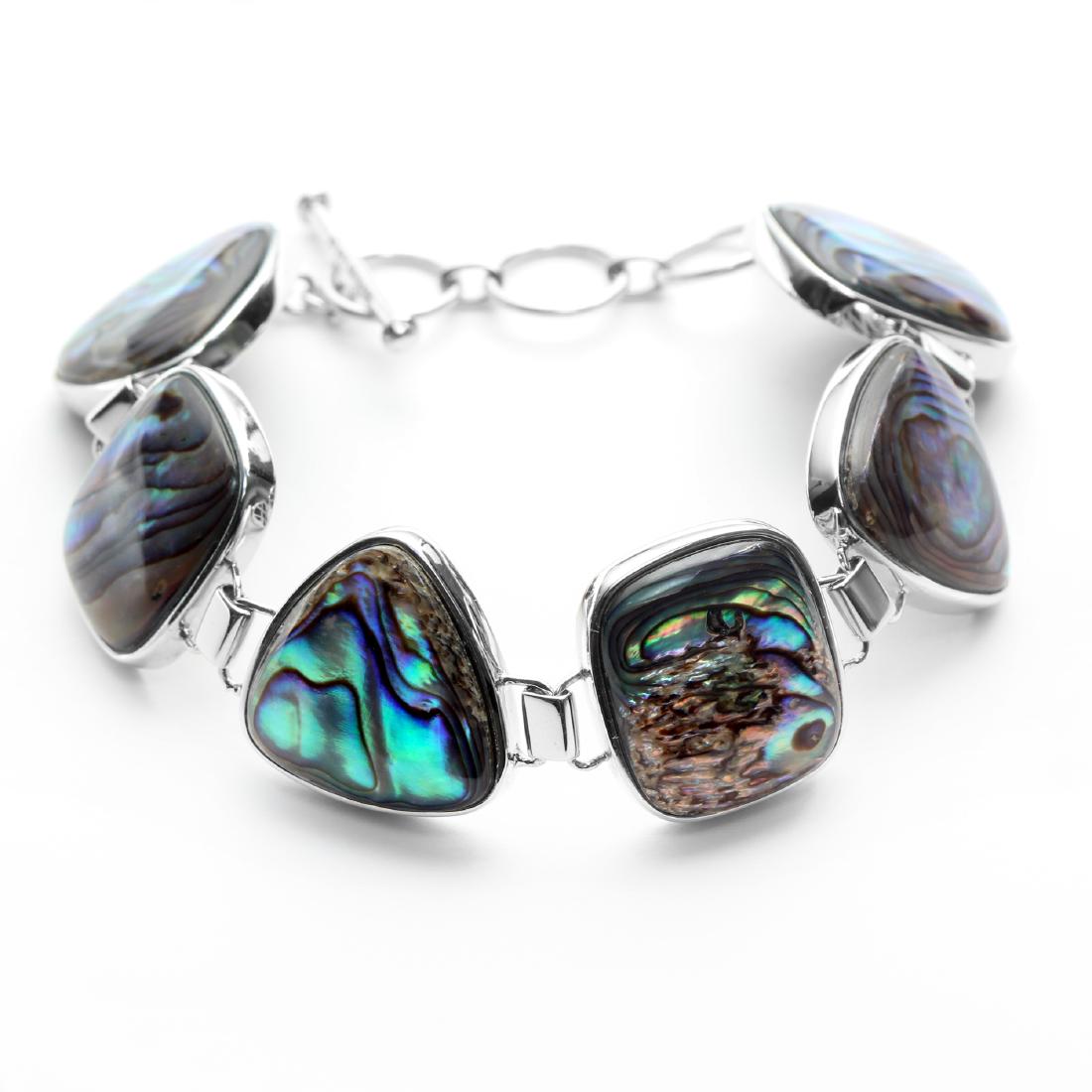 Sterling Silver Abalone Adjustable Toggle Bracelet (1 of 2)
