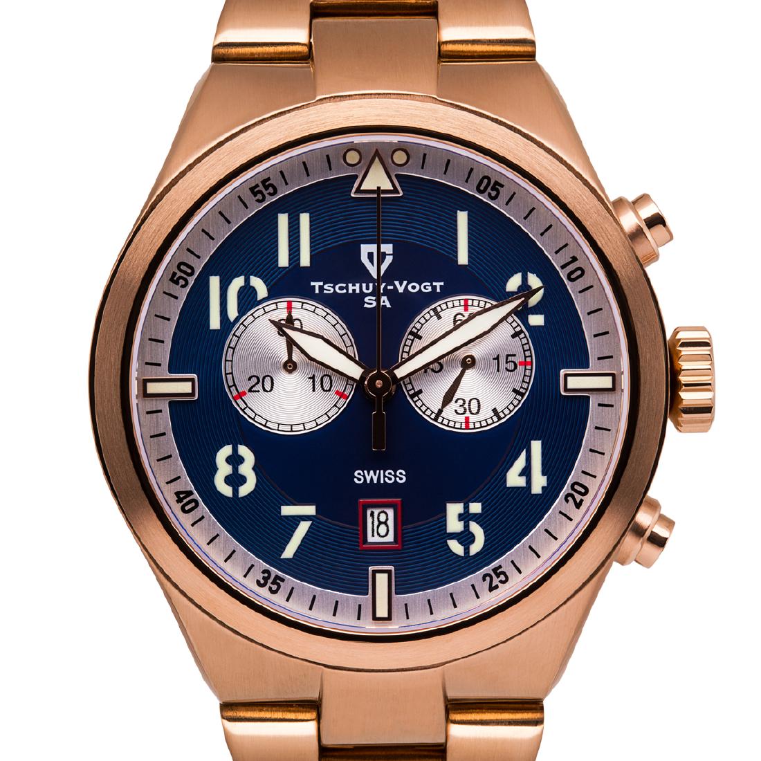 Tschuy-Vogt  Men's Swiss Vintage Style Chronograph (1 of 3)