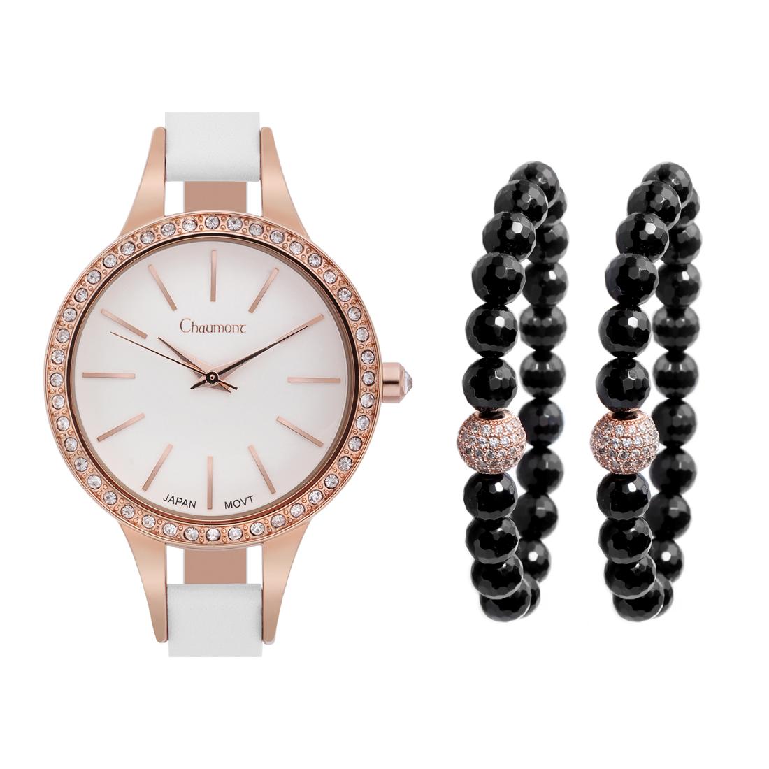 Set of Ladies Watch & Black Onyx Bead Bracelet (1 of 3)