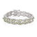 Silver 10.50ct Peridot & White Topaz Line Bracelet