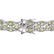 Silver 10.50ct Peridot & White Topaz Line Bracelet - 2