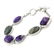 Silver 7.5" Charoite & Labradorite Toggle Bracelet - 3