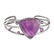 Sterling Silver Amethyst Trillion Cut Bracelet