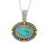 Sterling Silver Turquoise Gold Bead Accent Pendant