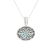 Sterling Silver Turquoise Gold Bead Accent Pendant - 2