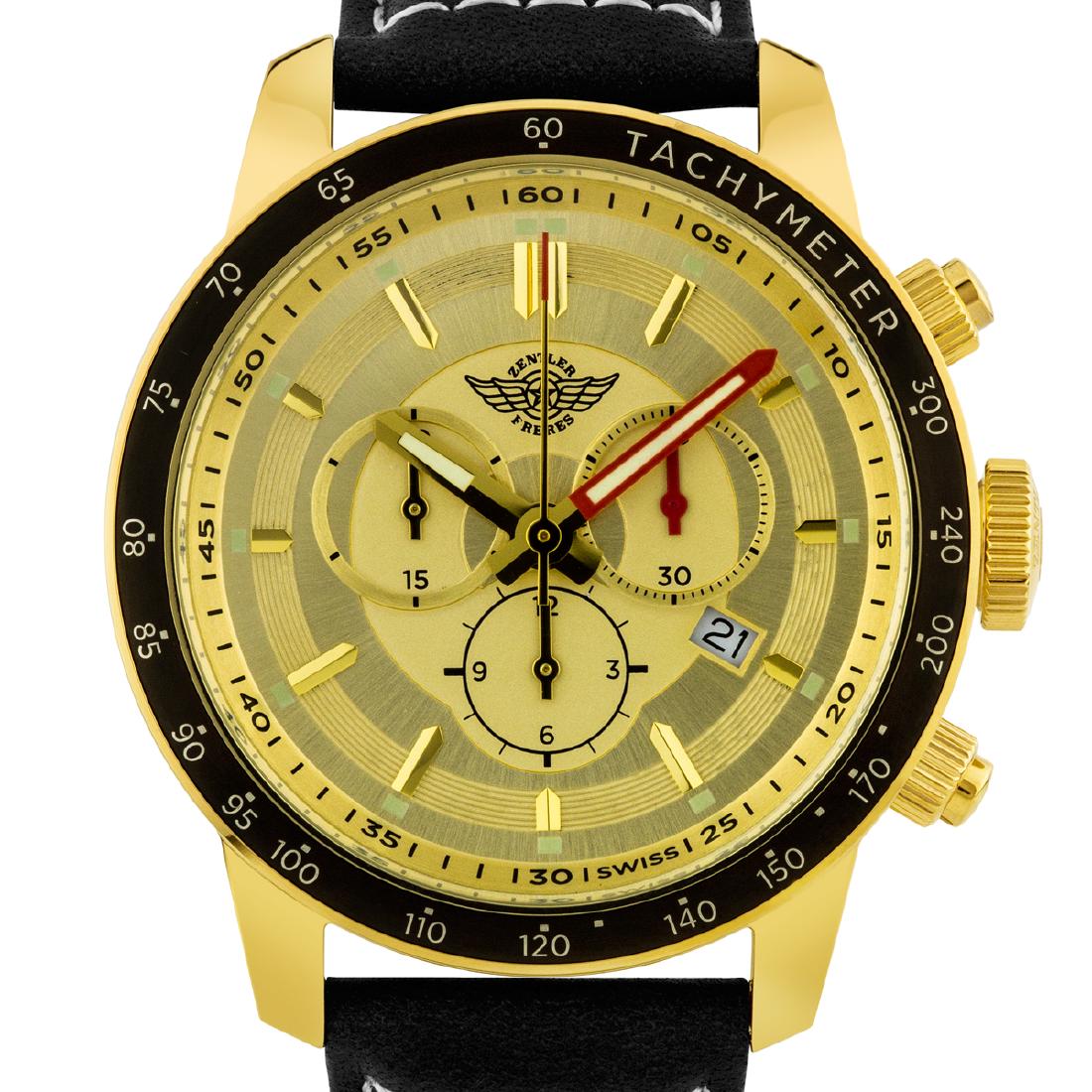 Zentler freres oracle top men's swiss chronograph watch