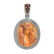 Sterling Silver Oval Lion's Paw & Garnet Pendant - 2