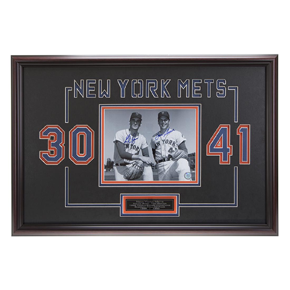 Nolan Ryan & Tom Seaver NY Mets Framed signed GFA (1 of 1)