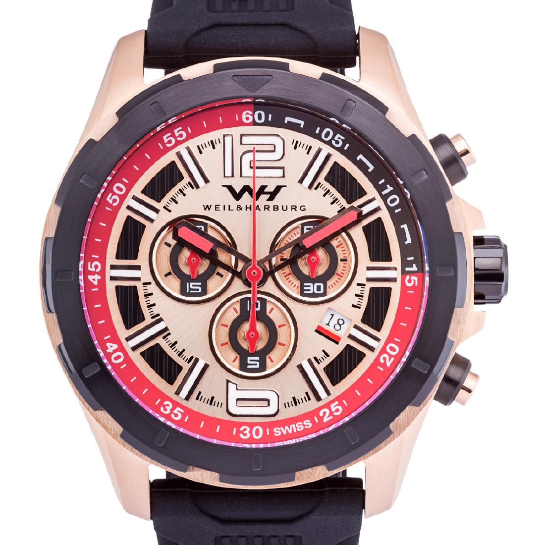 Weil Harburg Swiss Ronda 5010.b Chronograph Watch