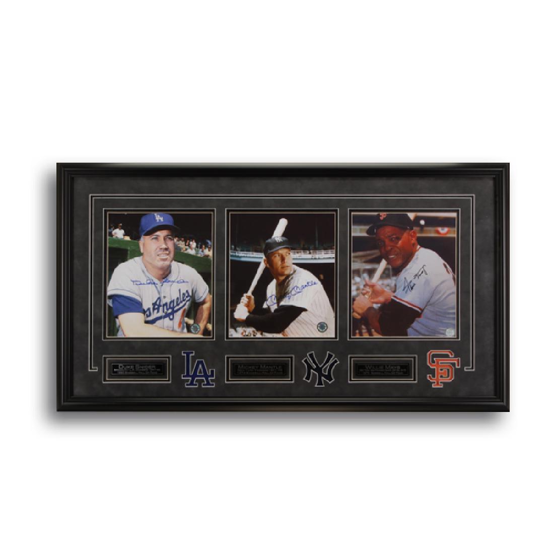 MLB Hall Of Fame Centerfielders Custom FrameSigned (1 of 1)