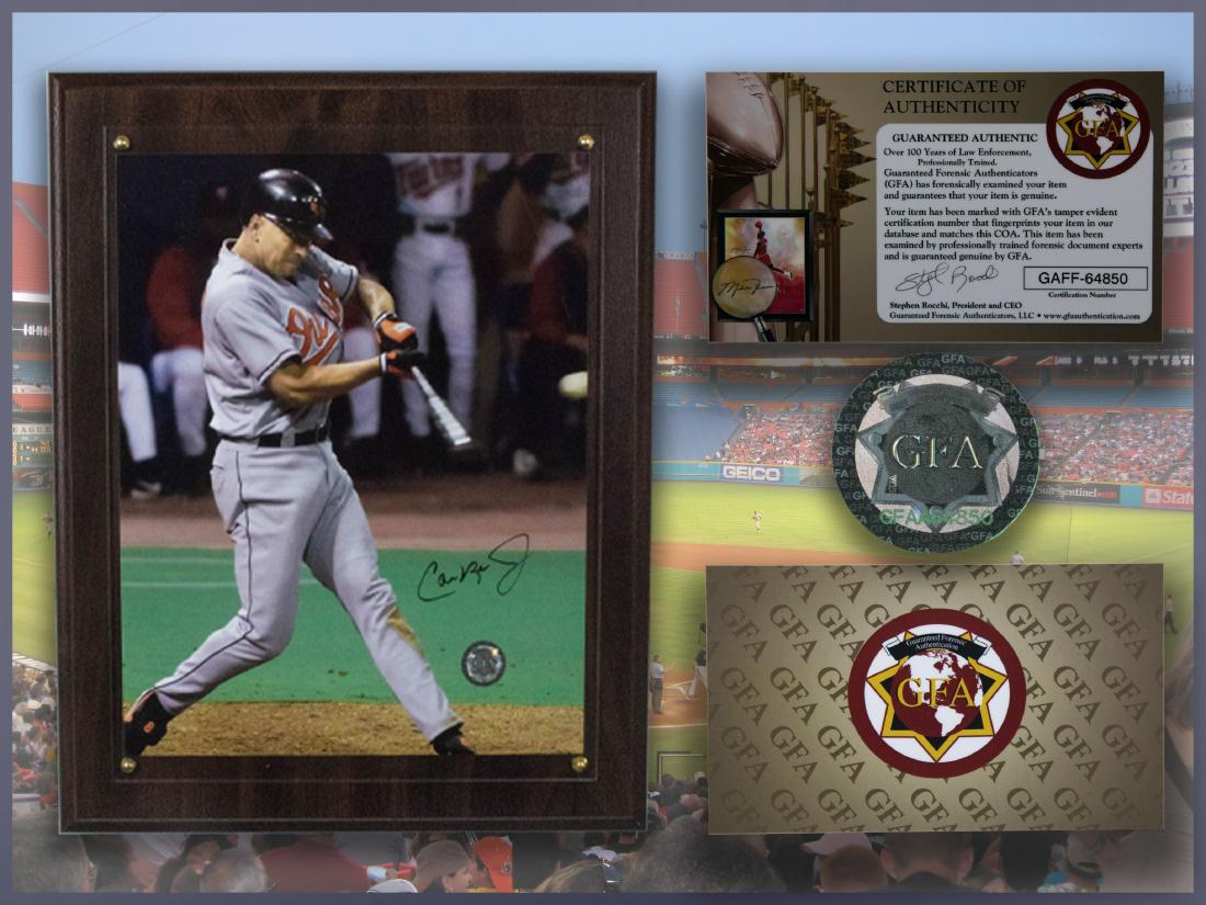 Cal Ripken Baltimore Orioles Brown Plaque 8x10 GFA (1 of 1)