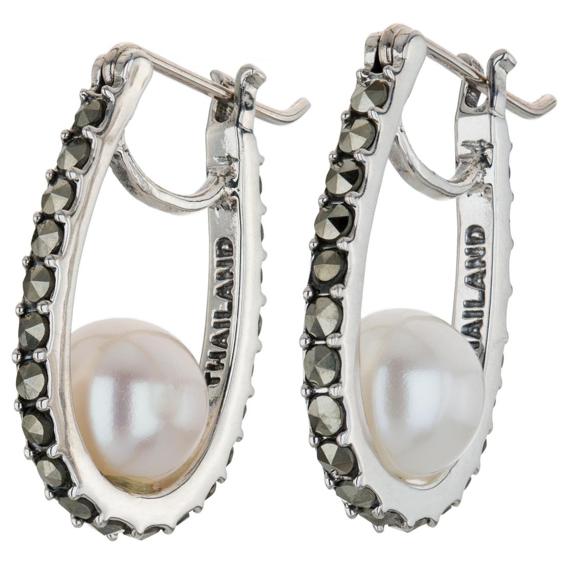 Silver Freshwater Pearl and Marcasite Earrings: Styled with a spirit as free and spirited as a summer weekend, Addison Lane’s Weekend Collection offers fresh, breezy delights. These lovely earrings are beautifully crafted in oxidized sterling