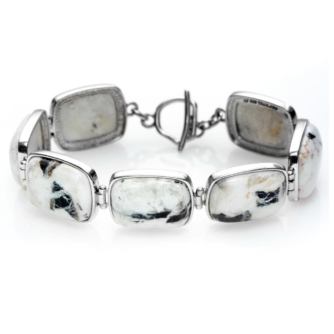 Sterling Silver 7.5"Buffalo Quartz Toggle Bracelet (1 of 1)