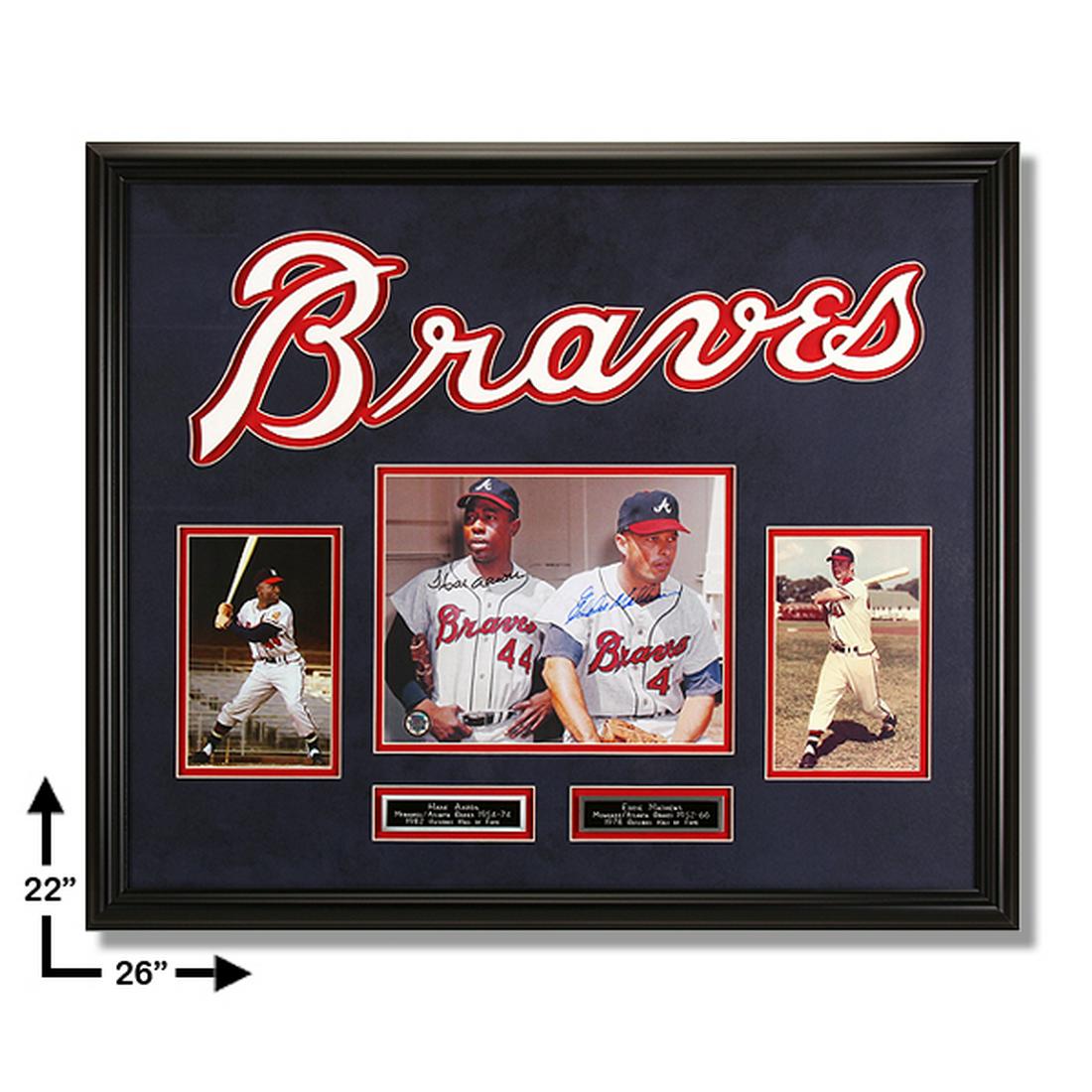 Hank Aaron & Eddie Mathews Atlanta Braves Signed (1 of 1)