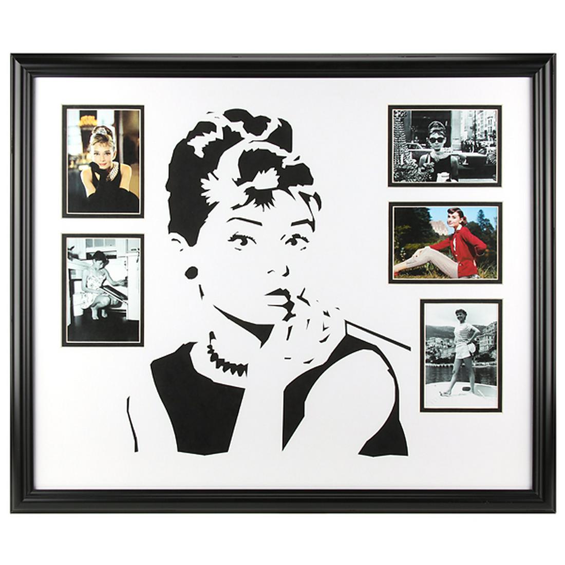 Audrey Hepburn Framed Pop-Art Collage 24x20: Audrey Hepburn Framed Pop-Art Collage 24x20